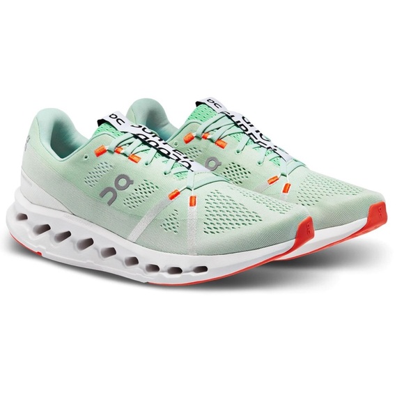 On Running Shoes - On Running Mint Green and Orange Athletic Shoes. Size 9